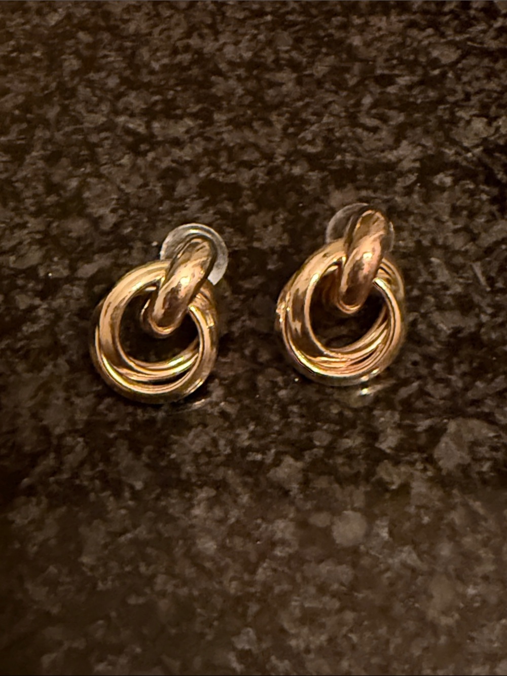 Gold finish earrings